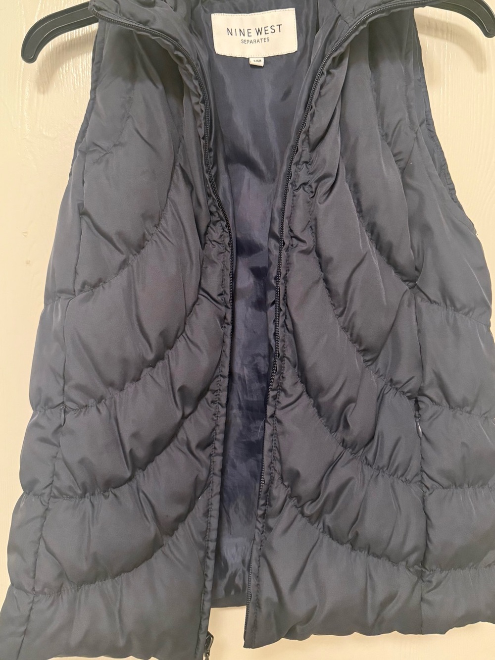 Nine West Dark Navy Quilted Puffer Vest